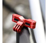 para dji Action5 Pro, Soporte de sillín de Bicicleta para Insta360 X4, Mountain Bike Clip-on Bracket Soporte de tija de sillín de Bicicleta Adaptador de liberación rápida Base de extensión (Rojo)