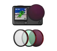 para dji Osmo Action 6 Kit de Filtros Ópticos: CPL Polarizador, Difusor, ND16/32/64, Filtro Reductor de Luz UV, Protector de Lente para Cámara Deportiva Osmo Action 6 (UV+CPL+ND16)