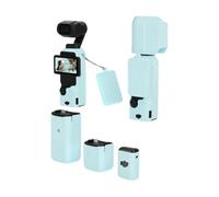 para dji OSMO Pocket 3 Funda Protectora de Silicona Portátil para Lente, Antiarañazos y Antiimpacto, Carcasa Blanda con Protección Completa para la Pantalla (Set 2 Azul)