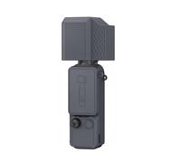 Para DJI Osmo Pocket 4 Pro - Kit de protección de silicona de 4 piezas, cuerpo de cobertura completa, lente, pantalla y cubierta de mango con correa antipérdida (gris oscuro)