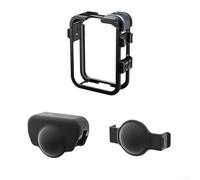 Para DJI para osmo 360 Protective Metal Cage Quick Release Aluminum Alloy Frame With 2 Lens Cases For Camera Accessories (negro)