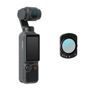 para dji Pocket 4 Filtro Ajustable Multifuncional de 1/4" y Lente Macro HD de Vidrio Óptico Magnético VND/Filtros Gran Angular para Osmo Pocket 4/3 (VND Ajustable)