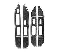 Para Dodge Para Caliber 2007 2008 Embellecedor Panel Control Elevalunas Fibra Carbono Adhesivo Decorativo Interior Coche Mando Botonera Elevalunas(3 Black LHD)