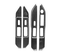 Para Dodge Para Caliber 2007 2008 Embellecedor Panel Control Elevalunas Fibra Carbono Adhesivo Decorativo Interior Coche Mando Botonera Elevalunas(3 Red LHD)