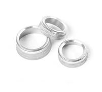 Para Dodge Para Challenger Para Charger 2015-2020 Anillo Aire Acondicionado Volumen Botón Radio Interruptor Cubierta Perilla Perilla aire acondicionado(PLATA)