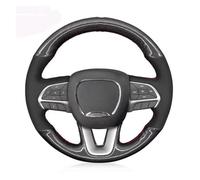 para Dodge para Challenger para Charger 2015-2021 para Dodge para Durango 2018-2021 Funda De Cuero De Gamuza para Volante De Coche Cubierta Volante Coche(Orange Thread)