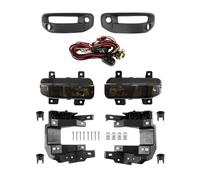 para Dodge Ram 1500 2019-2022,Conjunto de Faro antiniebla Delantero, Luces de conducción con arnés de Cables, Sensor de Asistencia de estacionamiento, Bisel,Negro.