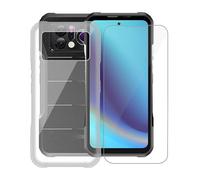 para Doogee V20 Pro Funda con 1 Piezas Vidrio Templado Película, KJYF Transparente Anti-Arañazo Suave TPU Silicona Carcasa y Protector Pantalla para Doogee V20 Pro (6.43") - Cristal