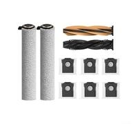 Para Dreame para Aqua10 Roller Vacuum Cleaner Kit de piezas compatibles 2 cepillos principales con diseño en forma de V 6 bolsas de polvo 3.3L Capacidad 2 cepillos de rodillo de fregona