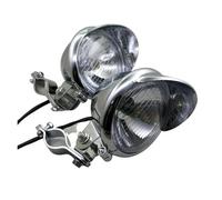 para Ducati 1 Juego De Faros Delanteros Cromados para Motocicleta Luz Antiniebla con Soporte De Tubo De Barra De Jaula Antivuelco Faros Delanteras