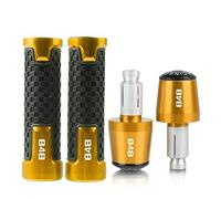 Para DUCATI 848 EVO 2007 2008 2009 2010 2011 2012 2013 848 Mano Motocicleta CNC Aluminio Accesorios Manillar Empuñaduras Extremos(Gold)