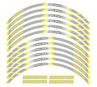 para Ducati Monster 1200SR 695 696 796 1100 1100S 797 821 795 S4R S6 12 Uds Ajuste Pegatina para Rueda De Motocicleta Borde Reflectante Rayas