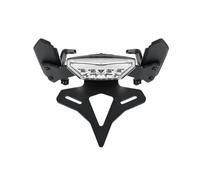 para Ducati para Diavel 1260 2019-2022 Motocicleta Trasera Corta Stock Soporte para Matrícula De Contrapunto Luz LED Matrícula Motocicleta(Transparent LED)