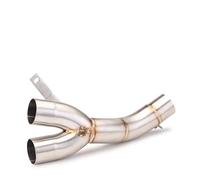 para Ducati para Scrambler 800 para Monster 797 Motocicleta Escape Moto Doble Salida Tubo Enlace Intermedio Silenciador Doble Silenciador De Escape para Motocicleta(Type-D)