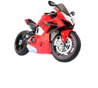 para Ducati V4, Motocicleta De Aleación, Modelo Dinámico, Llave Inicio, Carreras, Doble Aerosol, Deportiva, Luz Sonido, Juguete Ciclo Automático 1/7