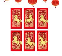 Para El Año Del Caballo 2026,6 Piezas De Dinero Para La Fiesta De Primavera 2026 - Nochevieja Festivos Hong Bao - Para Adultos, Familia, Amigos, Niños