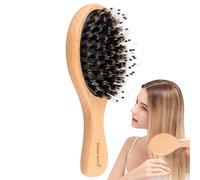 para el cabello relajante, para suavizar el cabello,cermeo de cerebro para el cabello frizzy reducido con mango de madera - Suministros de aseo personal para el hogar, viajes, viajes de negocios, escu