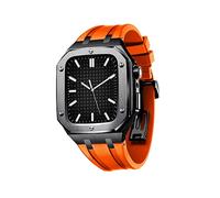 Para el caso de la banda de 45 mm de 44 mm, correa resistente con estuche de parachoques a prueba de golpes, Men Women Sports Military Band Military Case solo para iWatch Series 7 SE 6 5 4