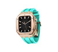 Para el caso de la banda de 45 mm de 44 mm, correa resistente con estuche de parachoques a prueba de golpes, Men Women Sports Military Band Military Case solo para iWatch Series 7 SE 6 5 4