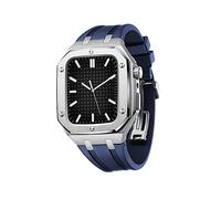 Para el caso de la banda de 45 mm de 44 mm, correa resistente con estuche de parachoques a prueba de golpes, Men Women Sports Military Band Military Case solo para iWatch Series 7 SE 6 5 4