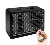 para el desafío de los 10000 ahorros - de ahorro de madera de 16,5 x 12,2 cm de ahorro para el presupuesto | Hucha para 10.000 desafíos de ahorros, regalos de cumpleaños