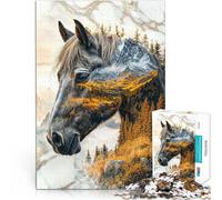 para el Juguete de desafío de Juego Educativo Majestuoso espíritu de lo Salvaje Puzzle de 1000 Piezas para Adultos 26x38cm Una Obra de Arte para Mayores de 14 años