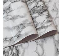 Para el papel pintado de mármol impermeable elegante para la renovación de la cocina Fácil mantenimiento y diseño de la prueba del aceite (piedra del paisaje)