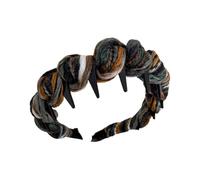 para el pelo con diseño de dientes - Diadema con peine antideslizante de 16 cm | Cintas anchas envueltas en para niñas adolescentes, maquillaje, peinado, viajes a casa, viajando a casa