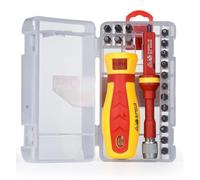 Para electricista 18 en 1 Juego de puntas de destornillador magnético 1000 V aislado con cruz ranurada para cabezas Torx para uso profesional y doméstico