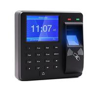 para empleados pequeñas empresas Máquina de asistencia de 2,4 pulgadas, reconocimiento de huella dactilar/contraseña/tarjeta de identificación, reloj de tiempo, grabadora de registro de empleado, vari
