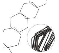 Para enrejado de plantas trepadoras con 18 anillos de metal hexagonales y ganchos de pared, diseñado para crear un camino de apoyo resistente y elegante para plantas de crecimiento hacia arriba en