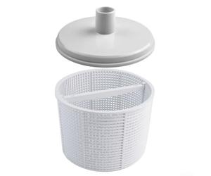 Para equipo de piscina Hayward SP1075 SP1076 SP1077, cesta de skimmer SPX1082CA y kit de placa de vacío SP1106, reemplazo ABS robusto para piscinas en el suelo (blanco)