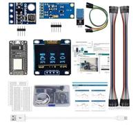 Para esp8266 Kit de estación meteorológica con pantalla OLED en tiempo real, pronóstico y monitoreo interior, para temperatura, humedad, presión y datos de intensidad de luz