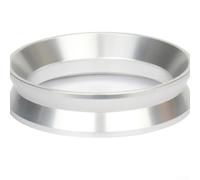 Para espresso Dosing Ring 58 mm acero inoxidable para portafiltros - Preciso soporte antipolvo para herramientas barista negro (51 mm plata)