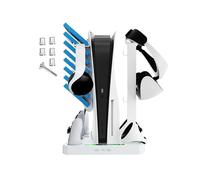 Para EstacióN de Carga PS VR2 PS5 con Ventilador de RefrigeracióN, Soporte de Pantalla de Carga VR con Auriculares y Soporte de Almacenamiento para