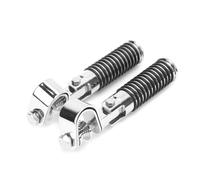Para Estriberas Motocicleta Protector Barra Choque Motor 1 Pulgada | Pedal Reposo Motocicleta Estriberas Piezas Estriberas Abrazadera Soporte Reposapiés(Silver)