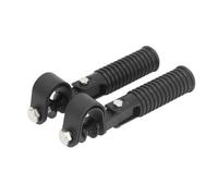 Para Estriberas Motocicleta Protector Barra Choque Motor 1 Pulgada | Pedal Reposo Motocicleta Estriberas Piezas Estriberas Abrazadera Soporte Reposapiés(Black)