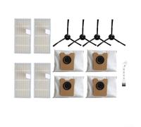 Para Eufy para Omni C20 Kit de repuesto Robot Aspiradora Accesorios con 4 Bolsas de Polvo 4 Filtros HEPA 4 Cepillos Laterales 1 Cepillo de Limpieza Eficiente de Borde y Partículas Limpieza 33L
