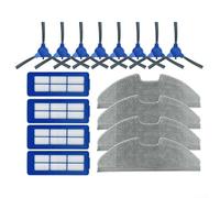 Para Eufy para Robovac para G10 para G20 G30 Juego de piezas de repuesto compatibles con aspiradora, filtro de trapeador y cepillos laterales, kit de repuesto para limpiadores robóticos (B)