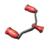 Para EXLSTLT para FUEGO 25g Fibra de Carbono Doble Mango Rocker Reemplazo para Carrete Spinnings con bolas de rodamiento (rojo)