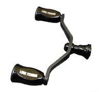 Para EXLSTLT para FUEGO 25g Fibra de Carbono Doble Mango Rocker Reemplazo para Carrete Spinnings con bolas de rodamiento (negro)