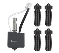 Para extrusora Kobra S1, kit Hotend de 200 K (preensamblado) Cobra S1C Print Head Parts (incluye termistor, cables de calor, manga de silicona y garganta), el kit contiene 4 boquillas de acero