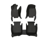 para F&ORD para Focus MK4 2019-2021 Alfombras Los Pies Molduras Alfombrillas Cuero Hechas Almohadilla para los pies(Juego de 3 Piezas: Negro y Dorado,RHD)