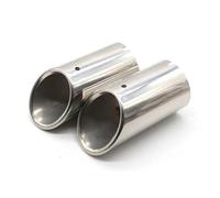 Para F20 F22 2012 2013-2018 1 Par De Acero Inoxidable Cubiertas De Los Tubos De Escape Del Silenciador Del Automóvil Consejos Silenciador Escape(2pcs Silver)