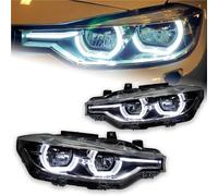 para F30 F35 320i 318i 325i 2012 2013 2014 2015 2016 2017 2018 2019 Faro Delantero LED para Coche DRL Angel Eye Coche Faro Principal Montaje(Xenon)