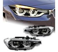 para F30 F35 320i 318i 325i 2013 2014 2015 Car Styling LED Faros Delanteros Actualización DRL Angel Eye Lámparas Delanteras Tuning Set Coche Faro Principal Montaje(For Xenon)