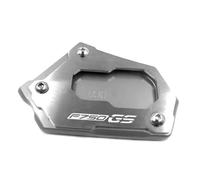 Para F850GS F-750GS F-850 F750 GS F 750 GS F 850 motocicleta CNC Kickstand Pie Soporte Lateral Extensión Pad Placa De Soporte Ampliar Soporte(Plata)