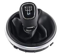 Para Fabia 2 Para MK2 Para Combi Para Scout 2007-2014 Perilla Cambio Marchas Cuero Plateado Palanca Polaina Cubierta Bota Funda Pomo cambios marcha(5 Speed 2)