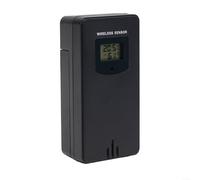 Para FanJu 3378 Estación meteorológica Add-On Sensor inalámbrico con frecuencia RF de 433.92MHz y soporte para configuración de múltiples sensores (negro)