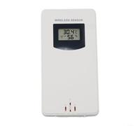 Para FanJu 3378 Estación meteorológica Add-On Sensor inalámbrico con frecuencia RF de 433.92MHz y soporte para configuración de múltiples sensores (blanco)